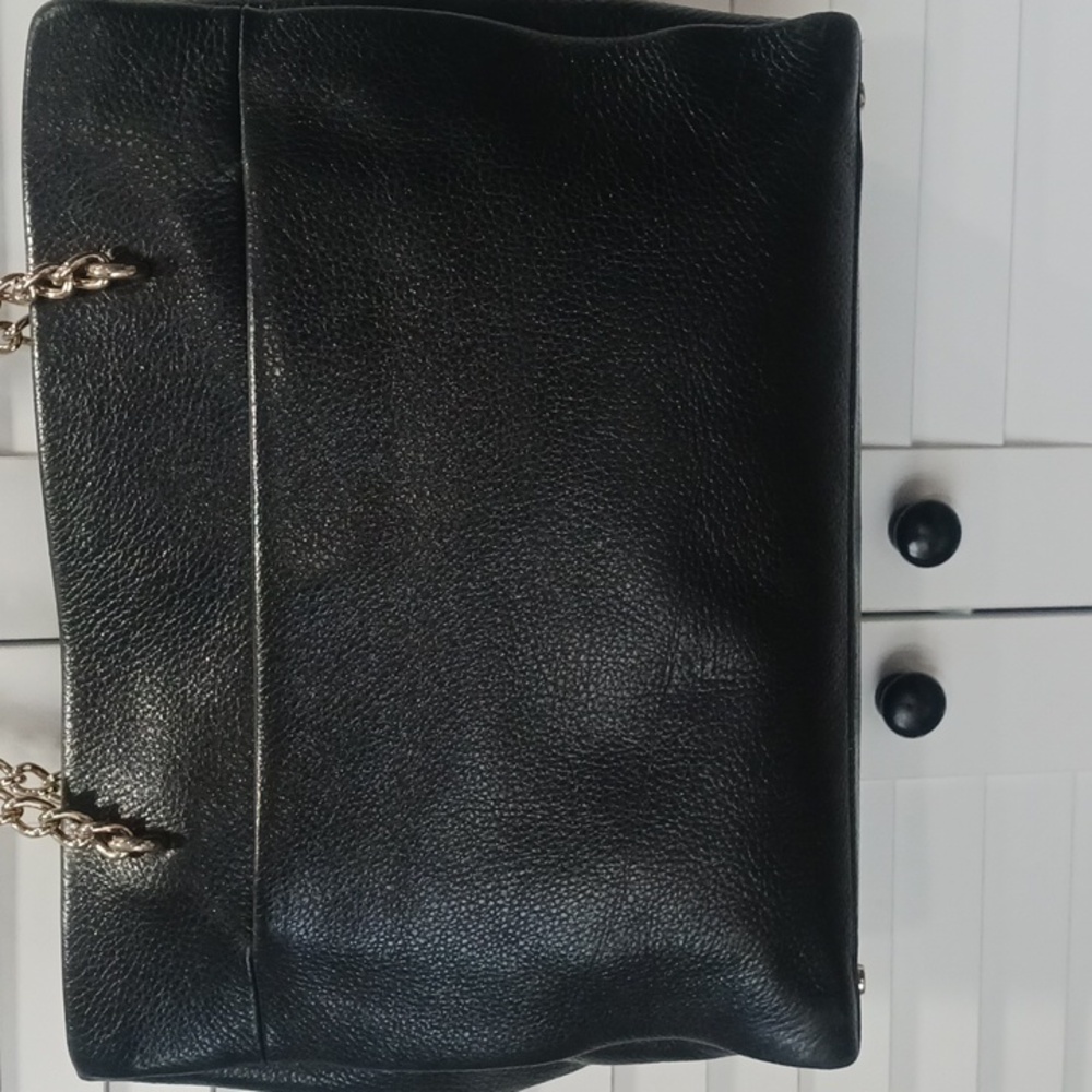 Kate Spade NY Emerson Pebbped Black Leather W/ Gold Chain Shoulder Bag - Picture 6 of 15